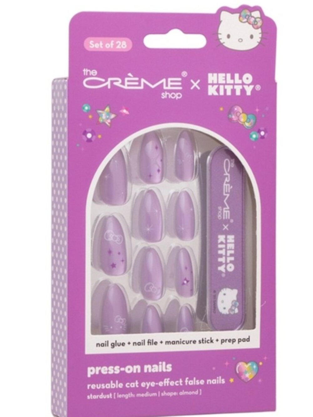 The Crème Shop x Hello Kitty Purple Press-On Nails